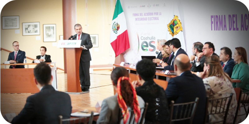 Participación en el Acuerdo por la Integridad Electoral en Coahuila